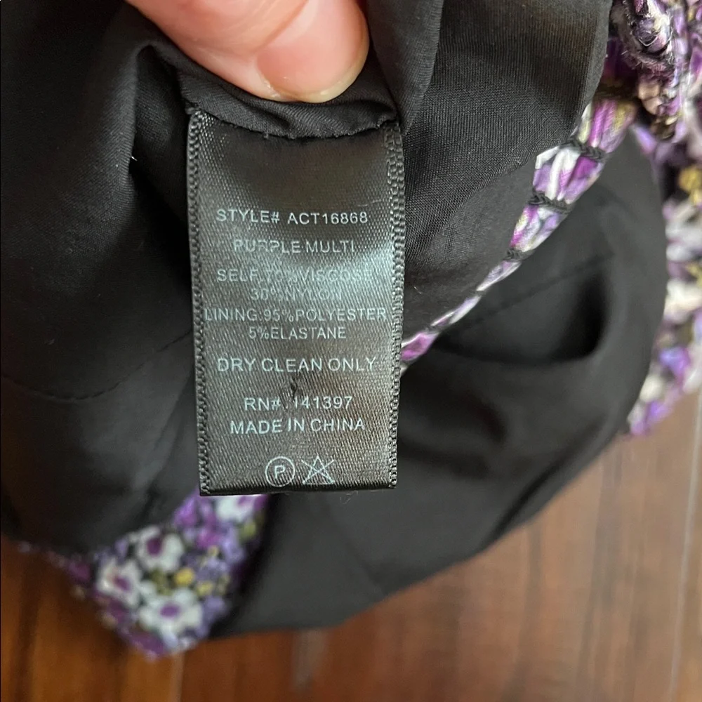 Astr Purple Floral Blouse